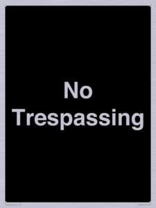 No Trespassing